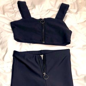 ALO Yoga Black Detail Sports Bra Size S